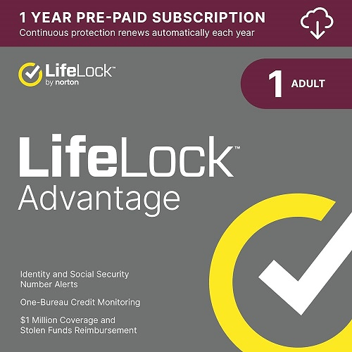 Norton 360 Lifelock Advantage Security 10 Device for 1 Year